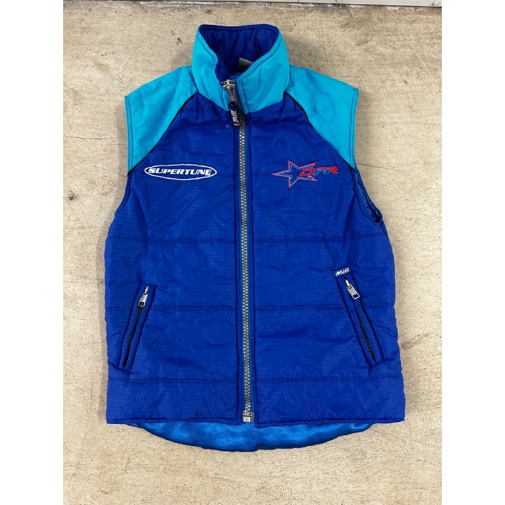 Mir Race Line Vest Full Zip Puffer Sleeveless size XS Blue Devlin Defran Italian